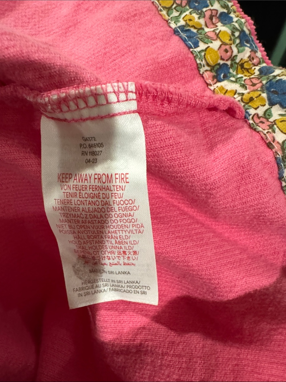 Mini Boden Hot Pink Corduroy Button-Front Dress - Picture 4 of 6